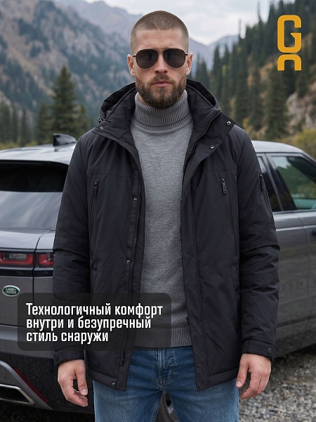Куртка мужская демисезонная GRIZMAN, темно-синяя, модель 74786