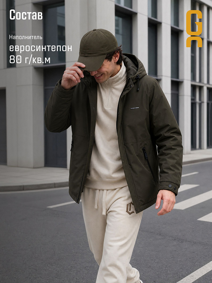 Куртка мужская демисезонная GRIZMAN, хаки, модель 73529