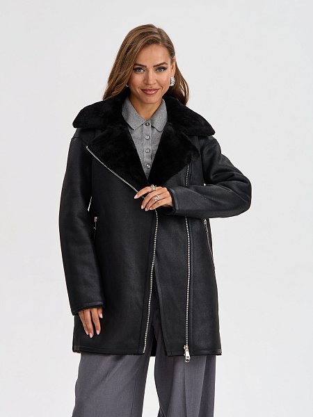 Дубленка LAWINTER  модель 35796, цвет Черный