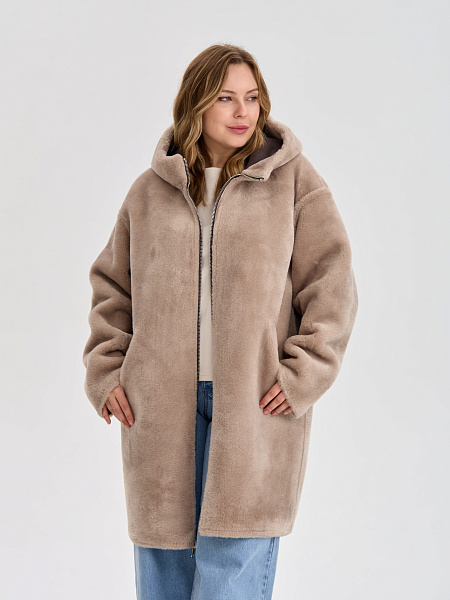 Дубленка LAWINTER  модель 35475, цвет Серый