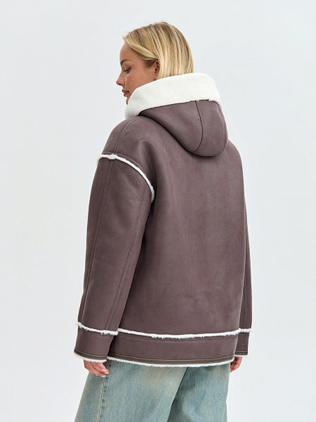 Дубленка LAWINTER  модель 35860, цвет Серый