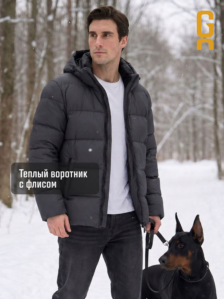 Куртка мужская зимняя GRIZMAN, темно-серая, модель 75114
