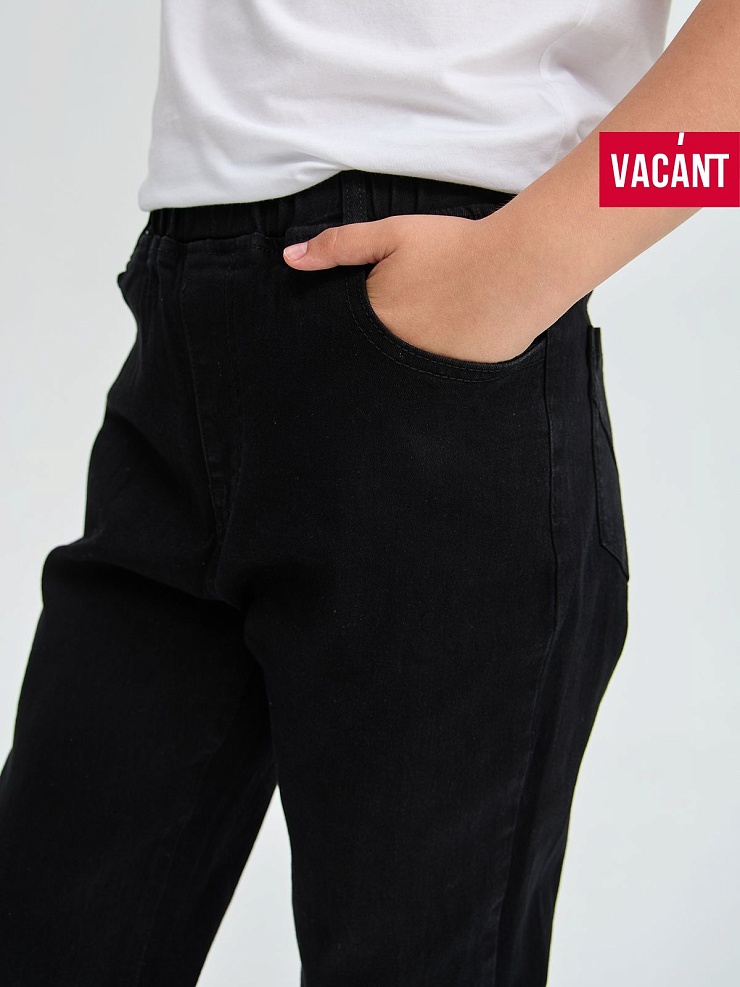 Джинсы для мальчика осенние VACANT, черные, модель 104151