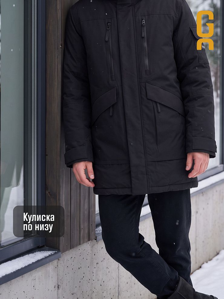 Парка мужская зимняя GRIZMAN, черная, модель 76373