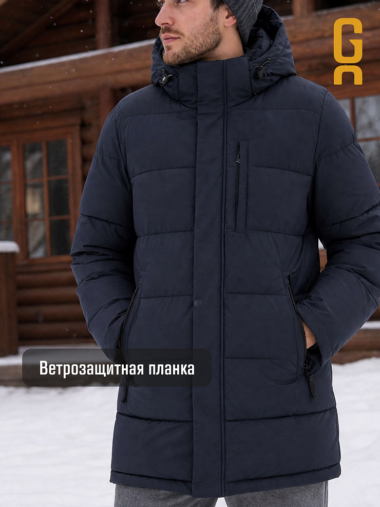 Пуховик мужской зимний GRIZMAN, темно-синий, модель 73224