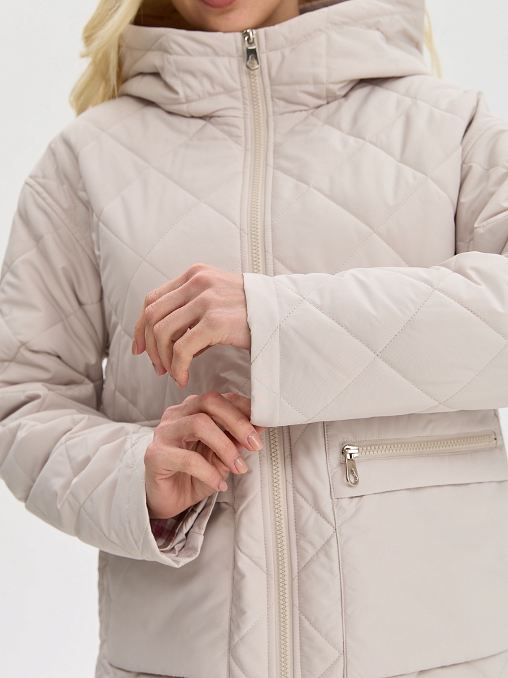 Куртка женская демисезонная LAWINTER, бежевая, модель 85250