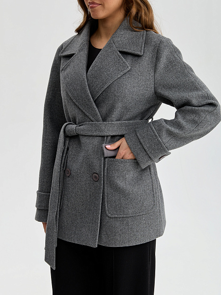 Пальто LAWINTER  модель 85698, цвет Светло-серый