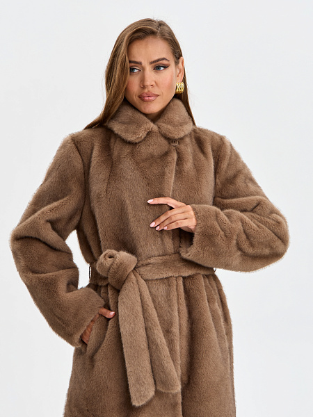 Шуба LAWINTER  модель 5391, цвет Светло-коричневый