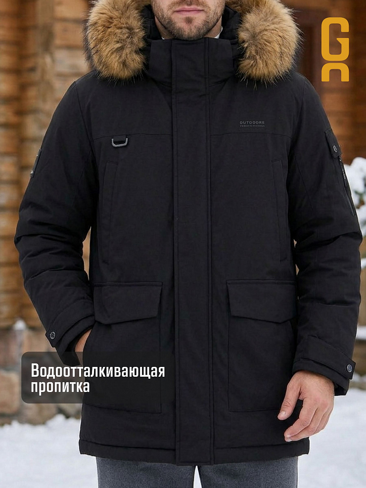 Парка мужская зимняя GRIZMAN, черная, модель 73594