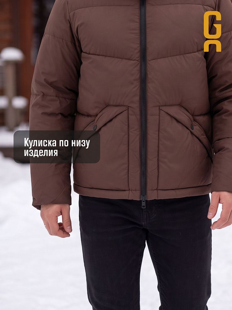 Куртка мужская зимняя GRIZMAN, коричневая, модель 76293