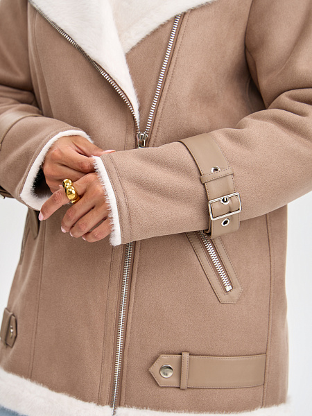 Дубленка LAWINTER  модель 35667, цвет Мокко