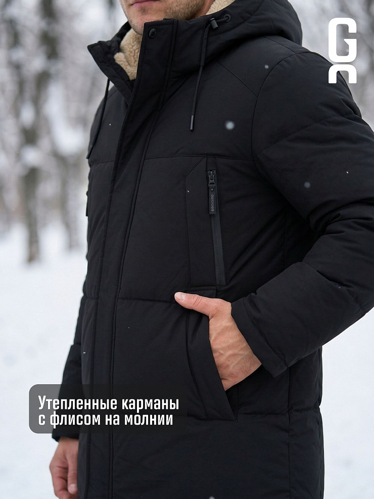 Пуховик мужской зимний GRIZMAN, черный, модель 75192