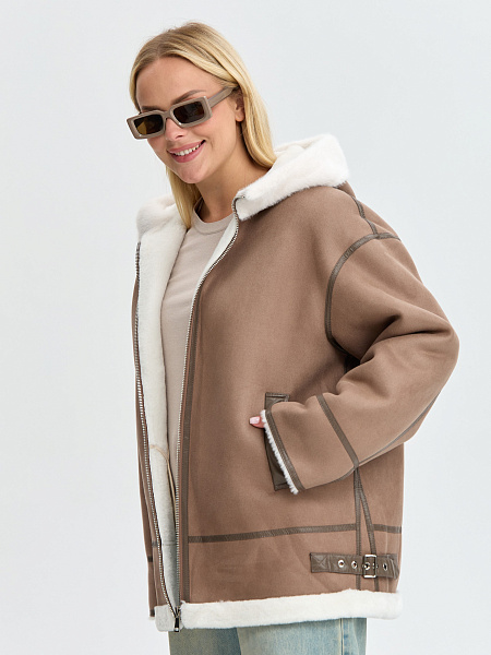 Дубленка LAWINTER  модель 35338, цвет Мокко