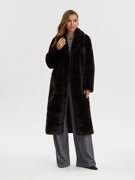 Шуба LAWINTER  модель 5391, цвет Темно-коричневый