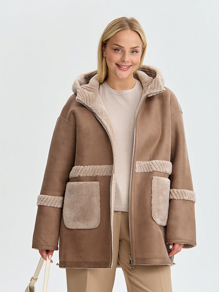 Дубленка LAWINTER  модель 35931, цвет Мокко