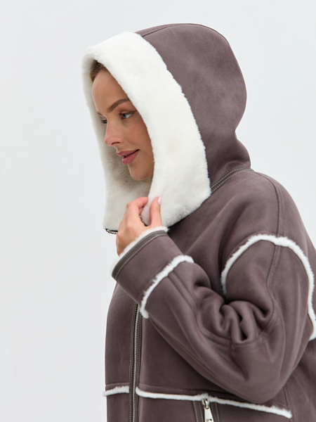 Дубленка LAWINTER  модель 35860, цвет Серый