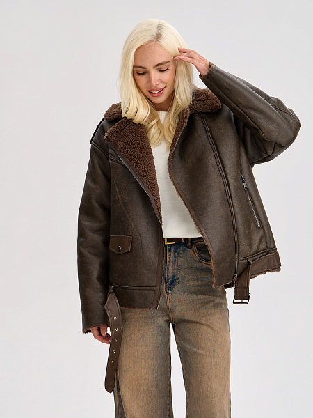 Дубленка VACANT  модель 34502, цвет Коричневый