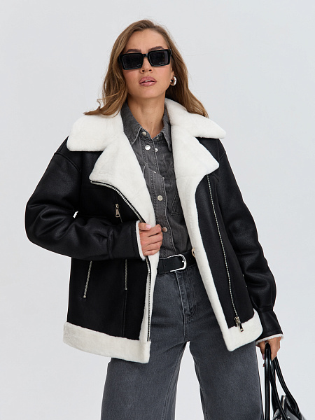 Дубленка LAWINTER  модель 35204, цвет Черный