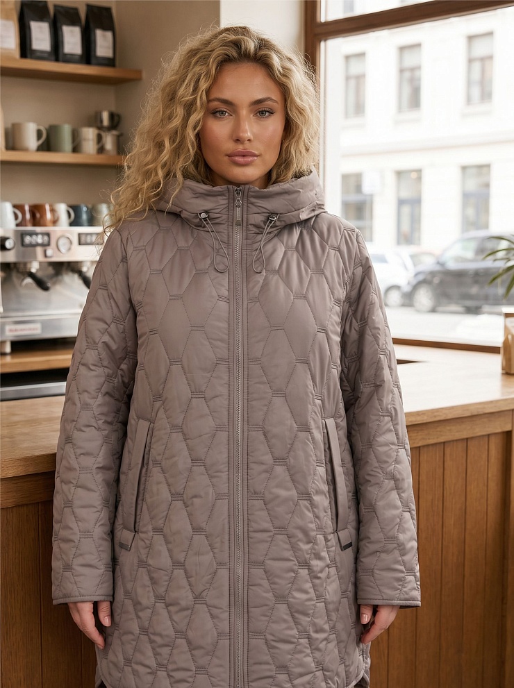 Куртка женская демисезонная LAWINTER, кофе, модель 86246