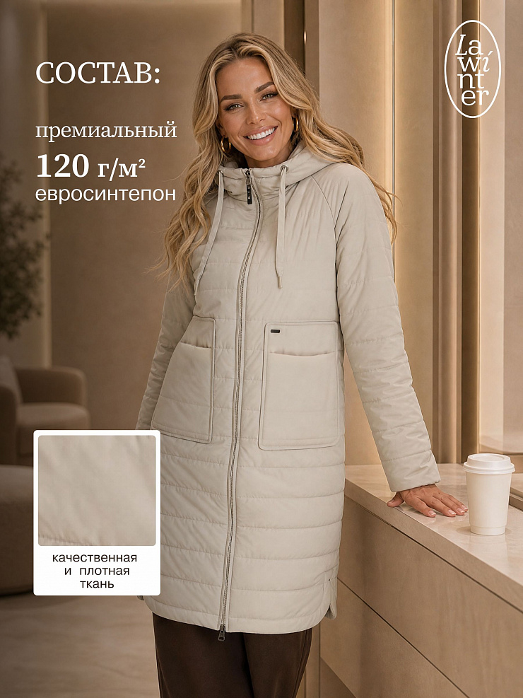 Куртка женская демисезонная LAWINTER, олива, модель 83781