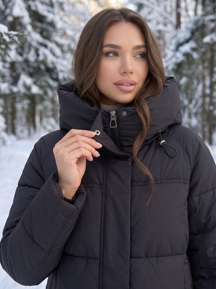 Куртка женская зимняя LAWINTER, черная, модель 85221