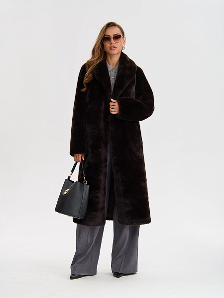 Шуба LAWINTER  модель 5391, цвет Темно-коричневый