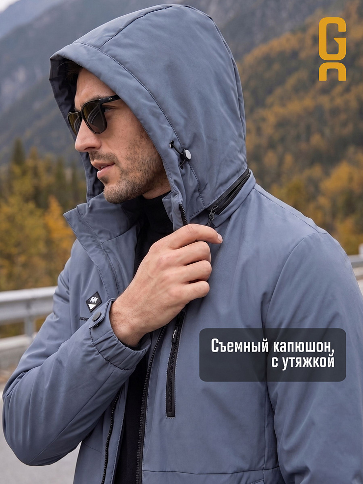 Куртка мужская демисезонная GRIZMAN, серая, модель 70479