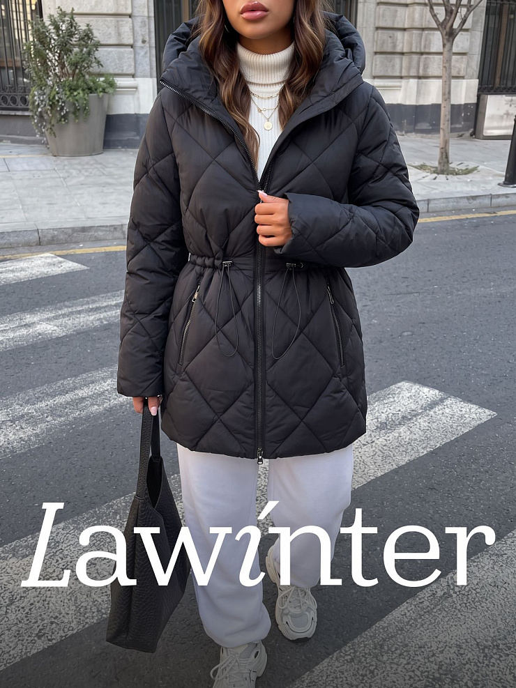 Куртка женская зимняя LAWINTER, черная, модель 86524
