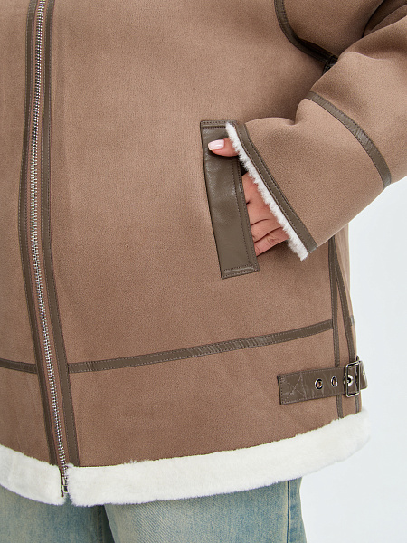 Дубленка LAWINTER  модель 35338, цвет Мокко