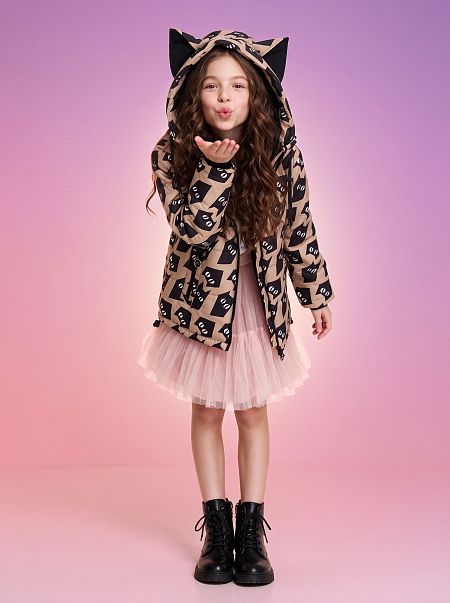 Куртка для девочки демисезонная BRITT, бежевая, модель 63751