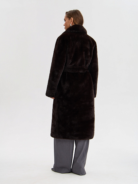 Шуба LAWINTER  модель 5391, цвет Темно-коричневый