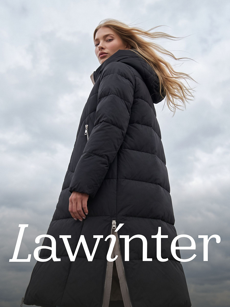 Пуховик женский зимний LAWINTER, черный, модель 85166