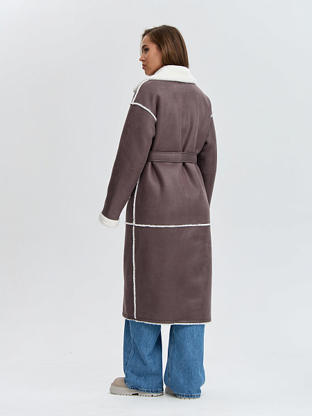 Дубленка LAWINTER  модель 34419, цвет Серый