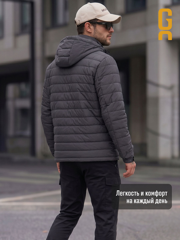 Куртка мужская демисезонная GRIZMAN, темно-серая, модель 74292