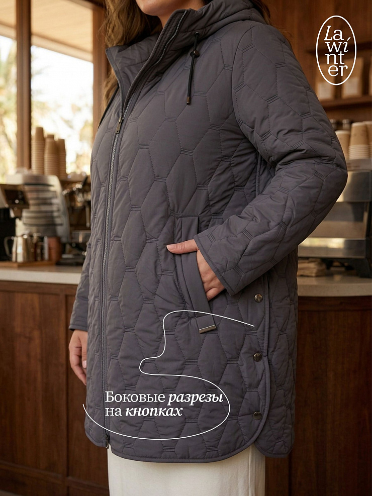 Куртка женская демисезонная LAWINTER, графит, модель 86246