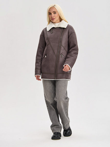 Дубленка LAWINTER  модель 35766, цвет Серый