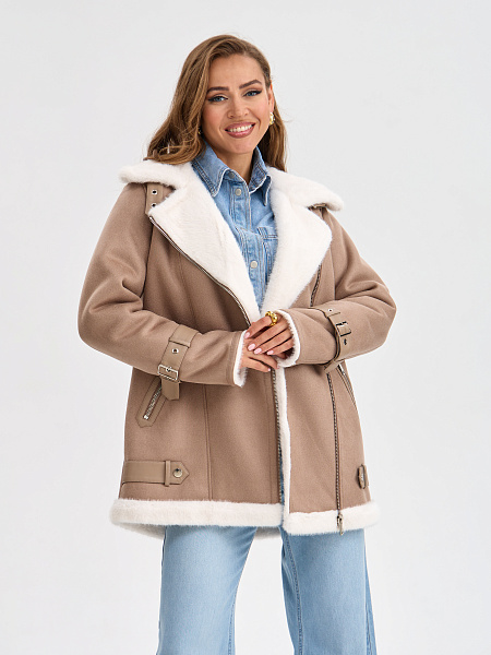 Дубленка LAWINTER  модель 35667, цвет Мокко