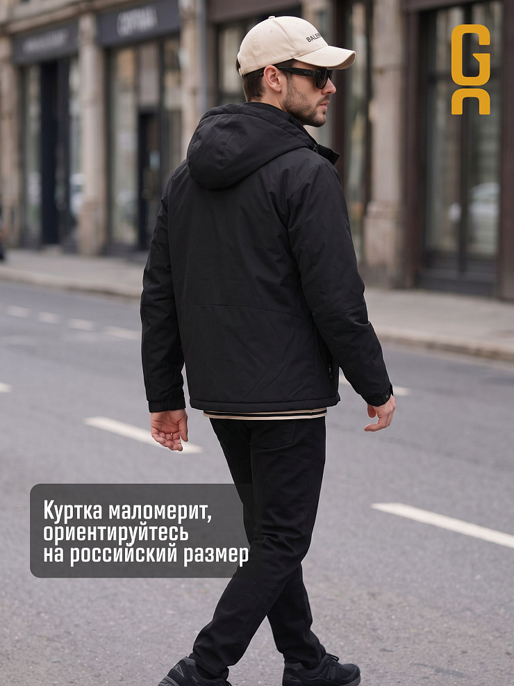 Куртка мужская демисезонная GRIZMAN, черная, модель 73802