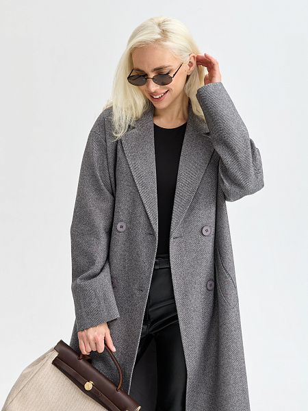 Пальто LAWINTER  модель 83891, цвет Темно-серый