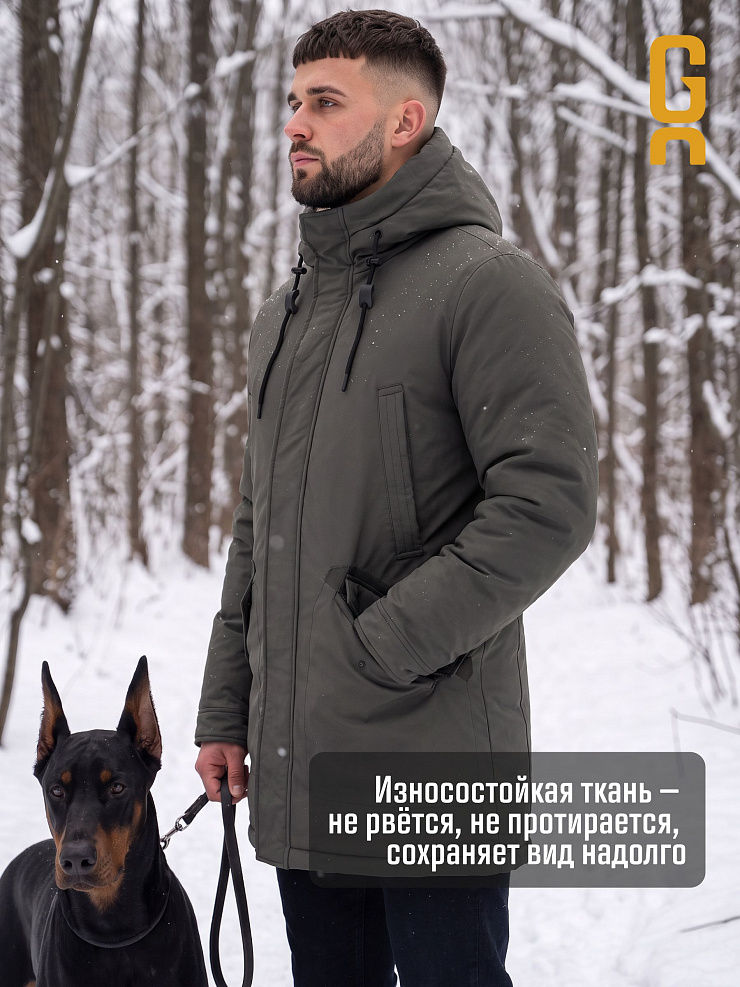 Парка мужская зимняя GRIZMAN, олива, модель 75880