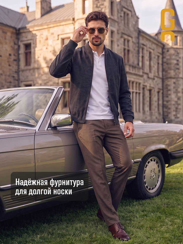 Бомбер мужской осенний GRIZMAN, черно-серый, модель 76318