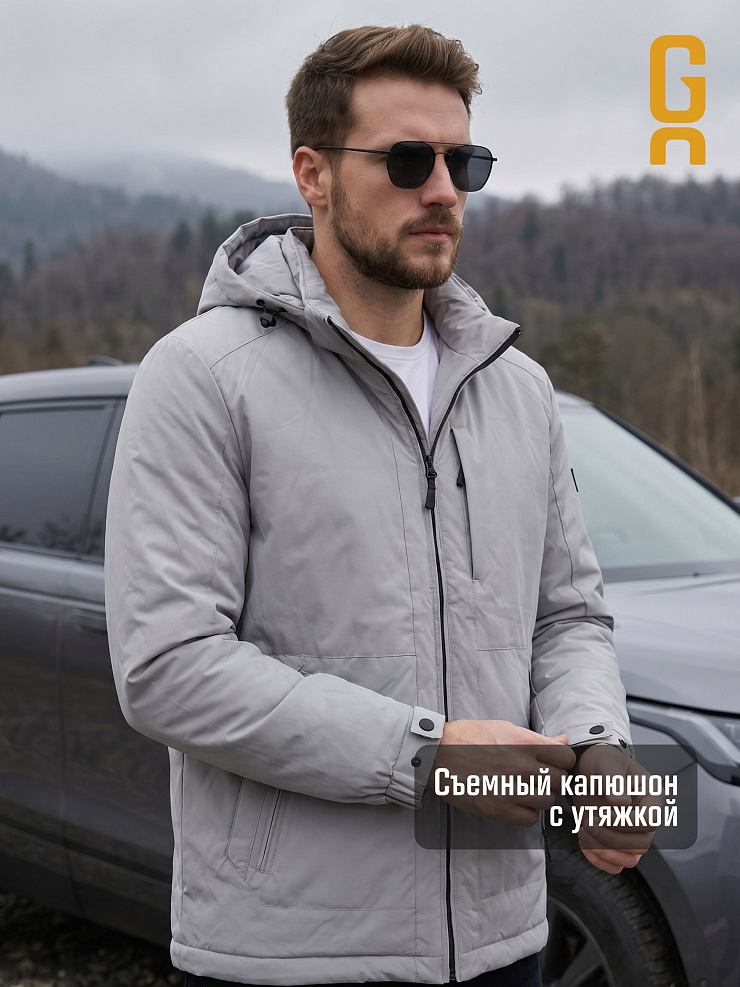 Куртка мужская демисезонная GRIZMAN, светло-серая, модель 74966