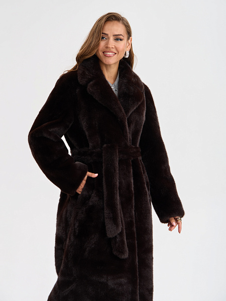 Шуба LAWINTER  модель 5391, цвет Темно-коричневый