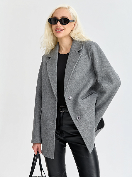 Пальто LAWINTER  модель 84822, цвет Светло-серый