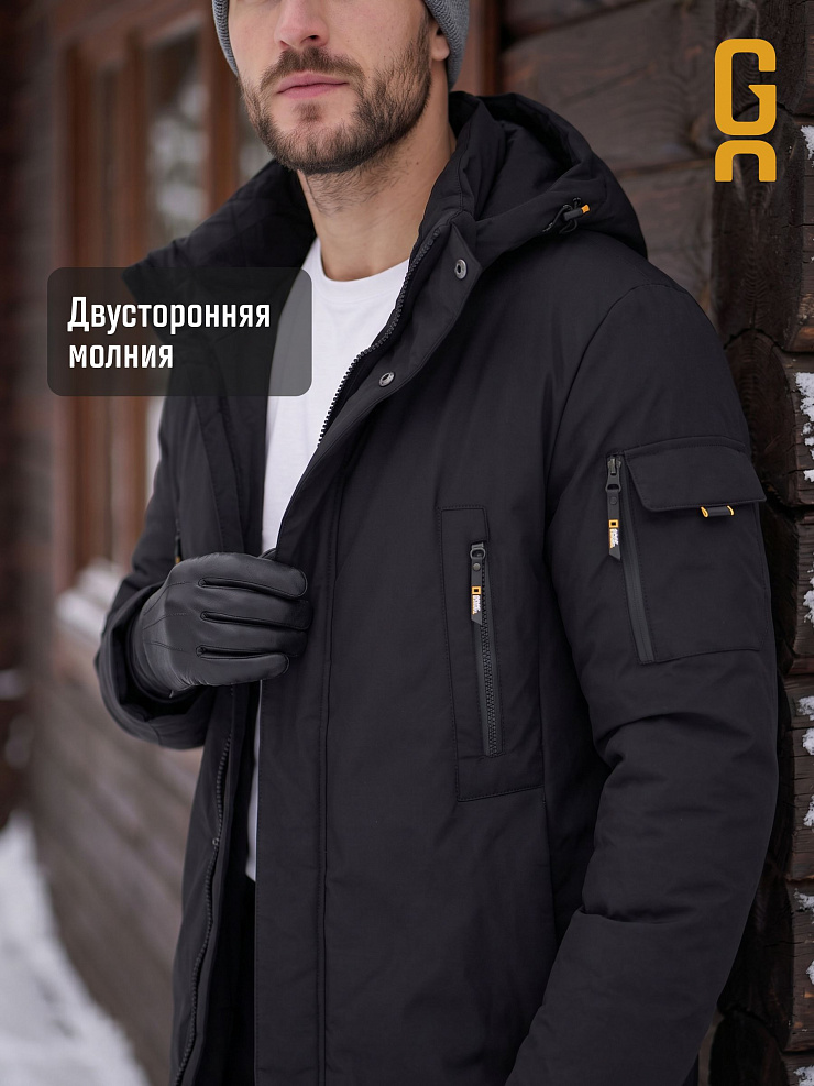 Пуховик мужской зимний GRIZMAN, черный, модель 70311