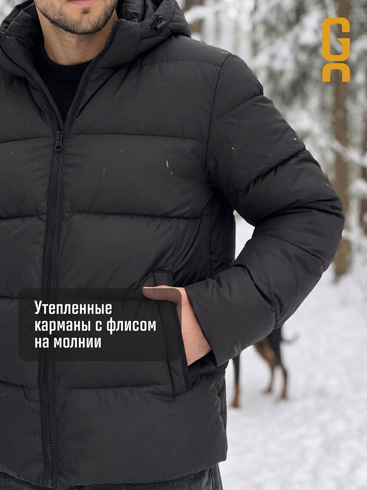 Куртка мужская зимняя GRIZMAN, черная, модель 75114