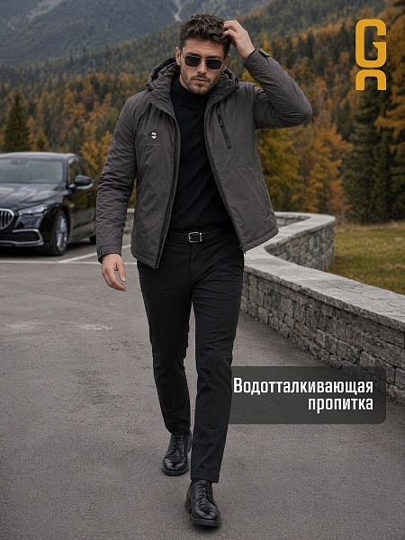 Куртка мужская демисезонная GRIZMAN, темно-серая, модель 70479