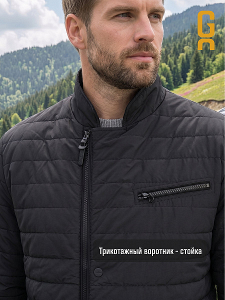 Куртка мужская демисезонная GRIZMAN, черная, модель 70798
