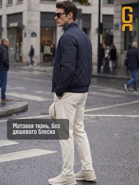 Бомбер мужской демисезонный GRIZMAN, темно-синий, модель 72509