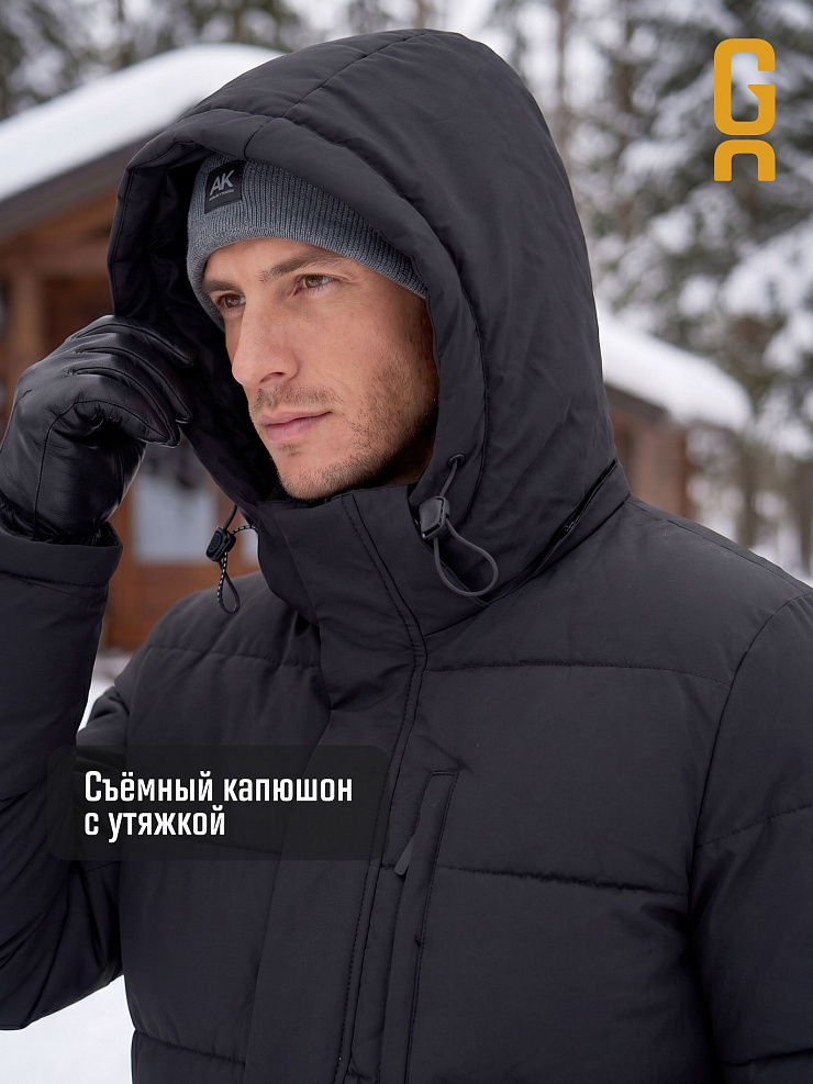Пуховик мужской зимний GRIZMAN, черный, модель 73224